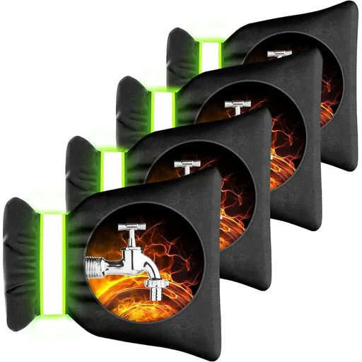 4Pack Outdoor Faucet Covers for Winter - 6.7" W x 8.3" H Outside Hose Bib Spigot Covers Protector Socks for Winter Freeze Protection Insulation Reusable Waterproof Insulated backflow Cover,Black