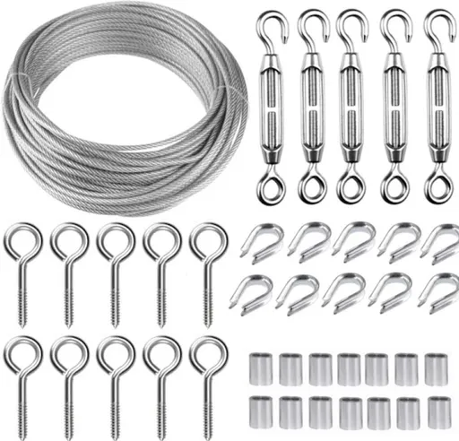 Stainless Steel Thread Set – 30M×2mm, with M5 Spanner, for plants