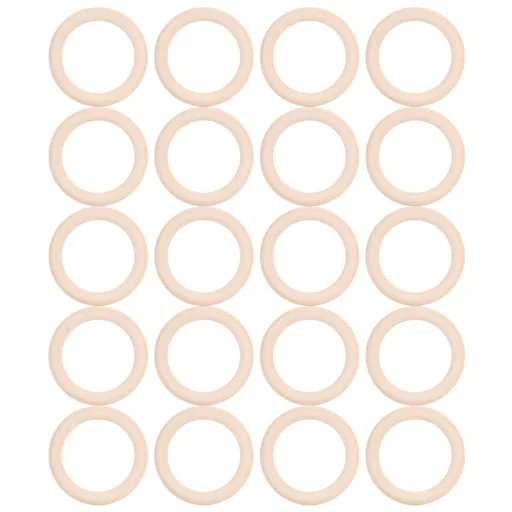 20Pcs Wood Baby Natural Teething Rings DIY Jewelry Circle Pendant Craft Making Accessory70mm