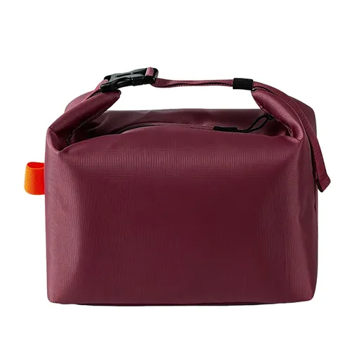 Red Foldable Insulated Lunch Bag - Waterproof Oxford Cloth Lunch Tote with Thickened Aluminium Foil Lining for Work, Office, Meal Prep and Daily Food Carry