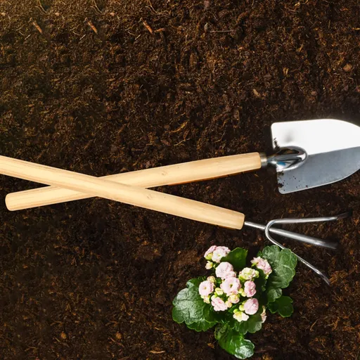 2Pcs Wooden Shovel Handle Hardwood Handles Landscaping Sickles Handle Replacement for Garden Sickle Shovels Ash Coal 30cm
