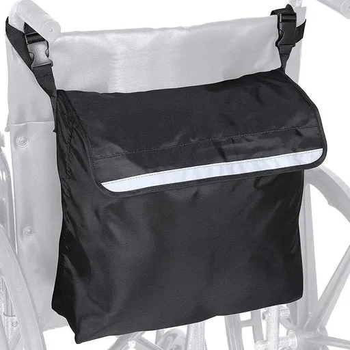 Wheelchair Pouch Bag, Wheelchair Backpack Pockets Wheelchair Bags to Hang on Back Rollator Bag Carry Accessories Storage Bag
