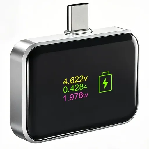 🔌 Type-C Smart Digital Display Auto-Off Adapter | 140W Fast Charging with Automatic Power-Off, Protects Battery & Extends Lifespan/silver