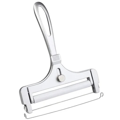 Cheese Slicer With Adjustable Thickness - Stainless Steel Cheese Cutter with Wire - Hand Held Cheese Cutter for Cheddar