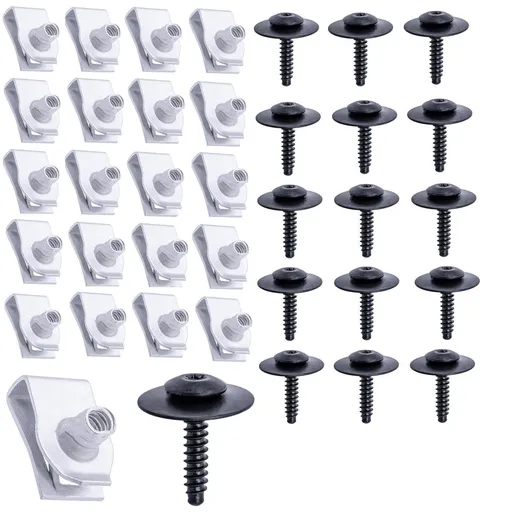 Car Bumper Screws & U Nuts 20PCS