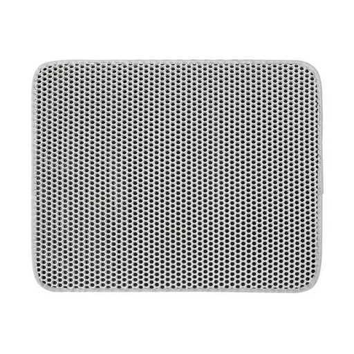 Cat Litter Mat Large Cat Litter Trapping Mat 30x30cm Double Layer Urine and Water Proof Kitty Litter Box Mat grey