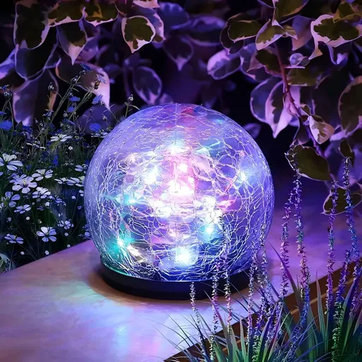 Outdoor Globe Led Garden Lights Pathway Lighting Garden Illumination Lawn - Multi-color - Size 2