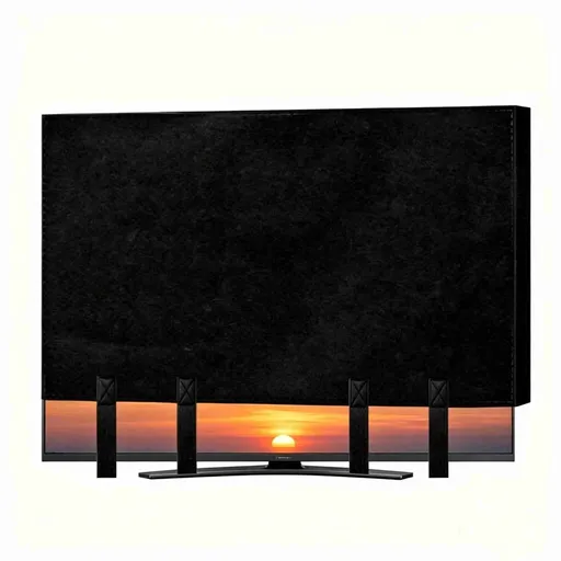 TV Cover for Moving, TV Moving Box for 50-55 Inch Flat Screen, Anti-Scratch Dust Protection with Bottom Strap for Home Renovation & Pet Protection or Other Furniture(Black)