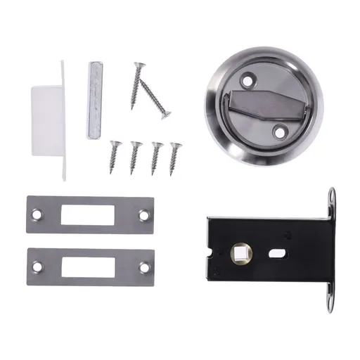 Stainless Steel Hidden Door Lock Set for Bed, Cabinet, Storeroom Security and Safety, Home Safety Hardware