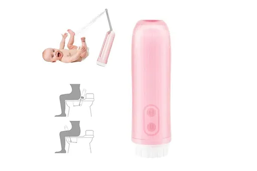 Portable Travel Electric Bidet Sprayer Handheld Personal Bidet Sprayer Mini Bidet Sprayer Toilet Hygiene -Pink