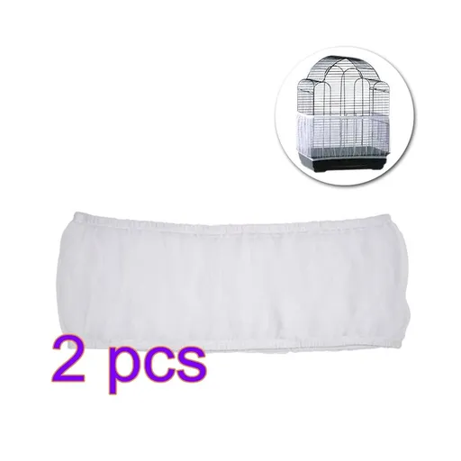 2Pcs Bird Cage Seed , Seed Guard Net Cover