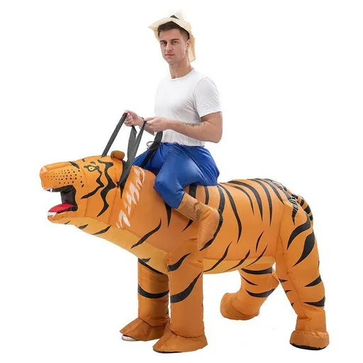 Inflatable Costume Funny Ride On Tiger Design Adult One Size