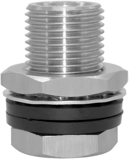 1/4" NPT Stainless Steel Female Bulkhead Coupler Thru-bulk Pipe Fitting 1-1/2" Length (Full Female Thread)