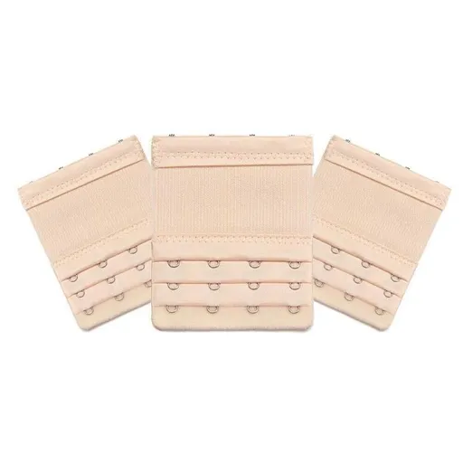4 Hooks Underwear Extension Bra Buckle Bra Extender Hook Brassiere Strap - Beige