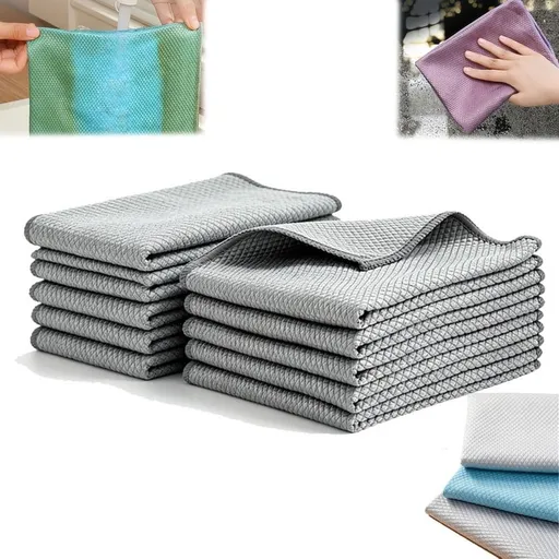 Microfiber Glass Cleaning Cloth - Ultra Soft & Scratch Free, Ideal for Eyeglasses, Sunglasses, Camera Lenses, Tablet Screens, Kitchenware & Furniture Cleaning