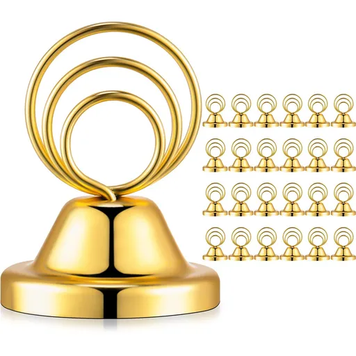 24 Pcs Gold Table Number Holders Wire Picture Holder Small Size Table Card Holders Tabletop Metal Place Card Holder Reserved Table