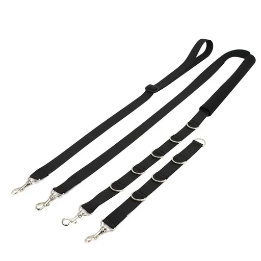 Dog Grooming Belly Strap - Dog Grooming Loops for Table Arm Extender with Clamp Extension Loop Bathing Restraint Leash No Sit Haunch Holder for Small & Medium Dogs Hair Cutting Washing (Black)