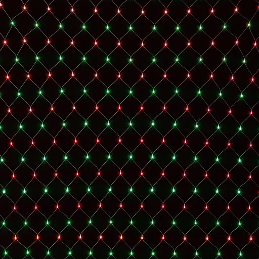 Jingle Jollys Christmas Lights 6x4m Christmas Net Lights 1000LED Red Green Festive Lighting
