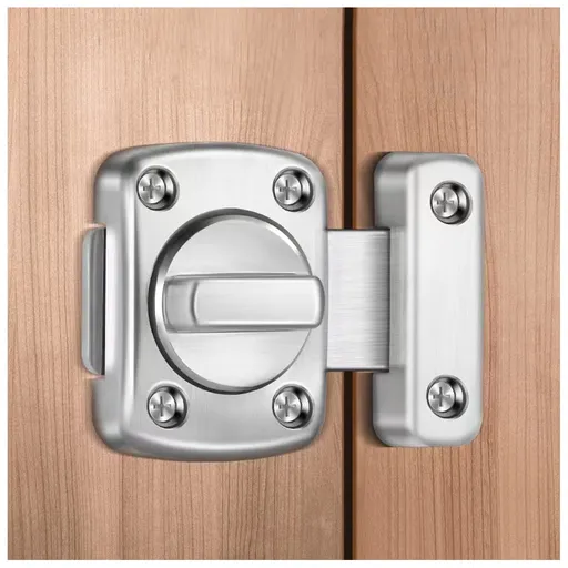 Night Latch Two-Way Swivel Security Door Lock Bolt, Bolt Lock Solid Swivel Door Lock Toilet, Night Security Latch pin Lock