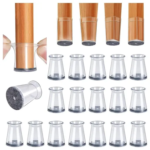 32pcs Furniture Leg Protectors with Felt, 32mm, Gray