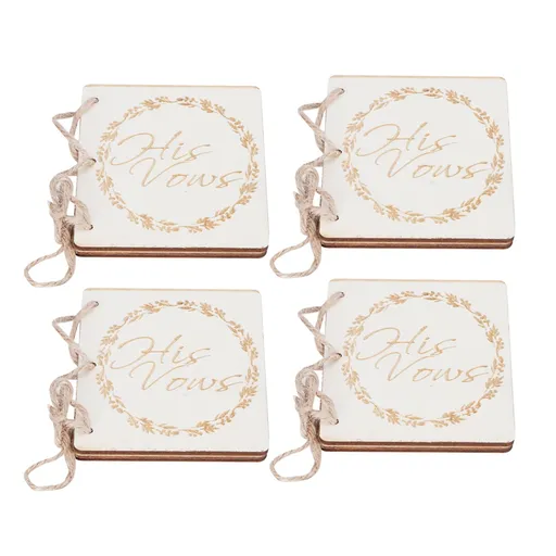 2 Sets Wedding Vow Books Exquisite Gift Card Declaration Booklets Props SuppliesStyle 1