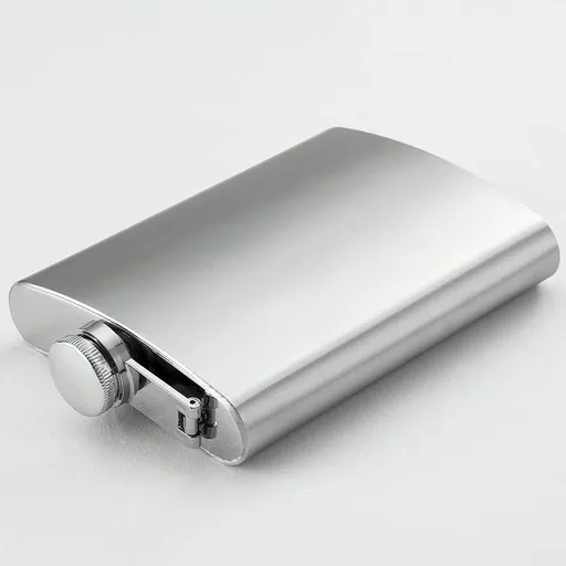 Stainless steel wine pot, small wine bottle, portable, outdoor flat metal wine pot，Solid Flasks Stainless Steel Flask