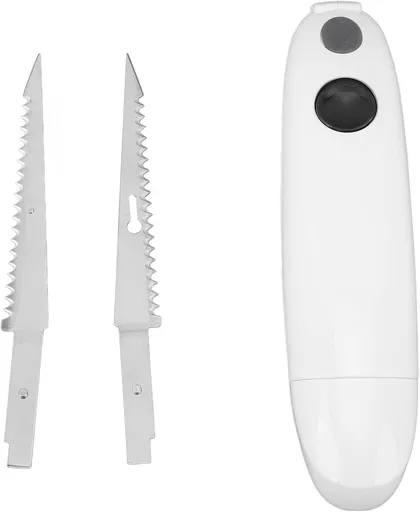 Electric Knife, Portable Cordless Electric Fillet Knife with Battery Powered Electric Fishing Knife for Carving Meat, Bread, Turkey, Ribs, Fillet, DIY, Steak