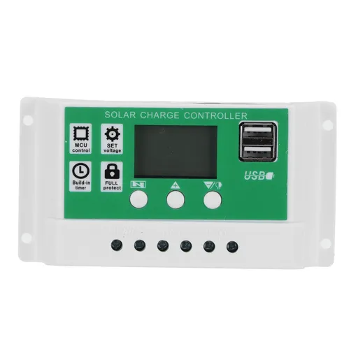 50A Solar Charge Controller LCD Display Adjustable 12V 24V Solar Panel Regulator