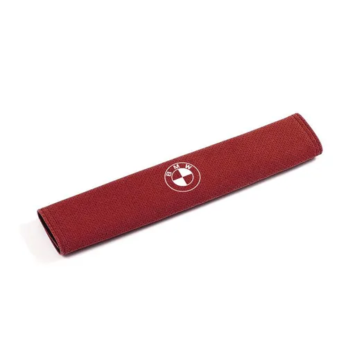 BMW Seat Belt Shoulder Protector Suede 31.2*6.5 wine red single