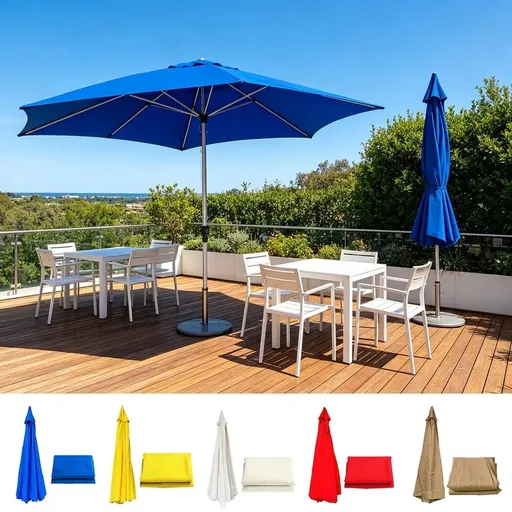 Patio Umbrella Replacement Canopy, 10ft/11ft Umbrella Top Outdoor Umbrellas Covers with 6/8 Ribs,Waterproof Fade-Resistant for Garden, Deck, Backyard, Pool