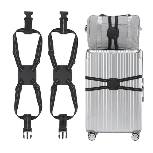 Luggage Straps Bag Bungees for Suitcases Add A Bag, Travel Bag Bungee Belt for Luggage (2 Pack)