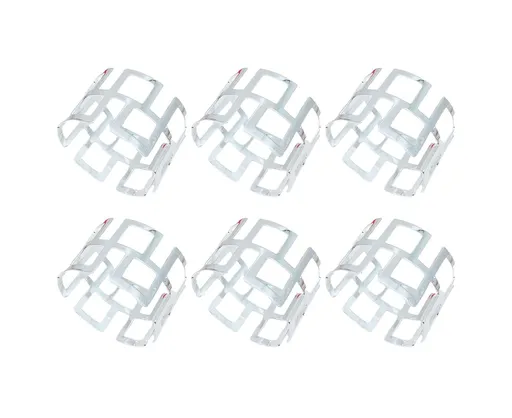 6Pcs Napkin Buckle Exquisite Elegant Fashion Table Decoration Napkin Rings for Kitchen-Silver