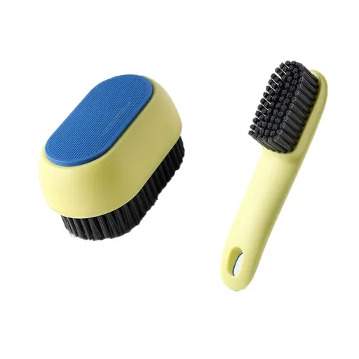 2Pcs Household Shoe Washing Laundry Brush Long Handle Shoe Brush Soft Bristles Multifunctional Cleaning Brush home Daily Use