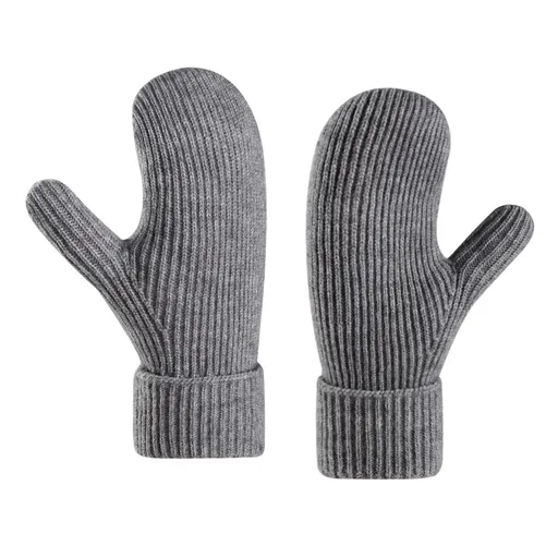 Unisex Winter Toasty Warm Solid Knit Mitten Gloves, Knit Stretchy Cold Weather Warm Knit Thick Gloves Mittens