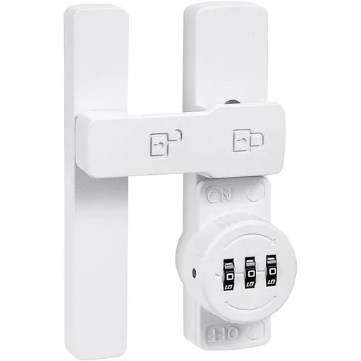 White 180 Degree Barn Door Lock,Mechanical Password Lock,3 Digit Password Keyless,Flip Latch with Combination,Protect Privacy,for Barn Door,Cabinets,Windows,Garden,Bathroom