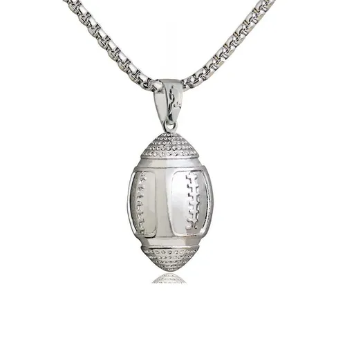 2pcs Basketball football pendant necklace, sports hip-hop necklace, basketball pendant necklace, I love basketball necklace, boy