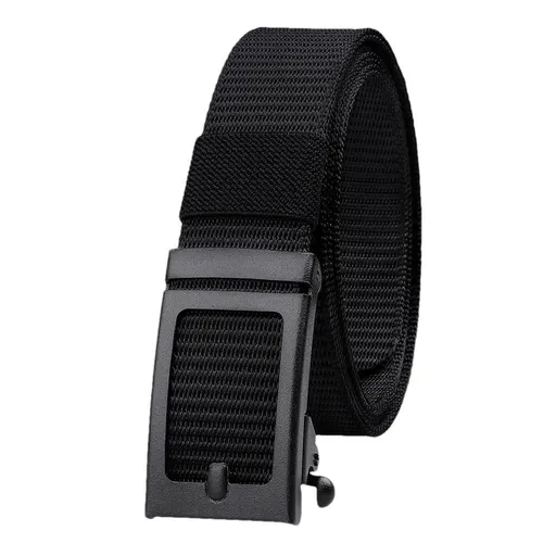Men's Ratchet Belt - Nylon Web Work Belt with Automatic Buckle, Adjustable for Jeans, Pants, Golf, and Everyday Use