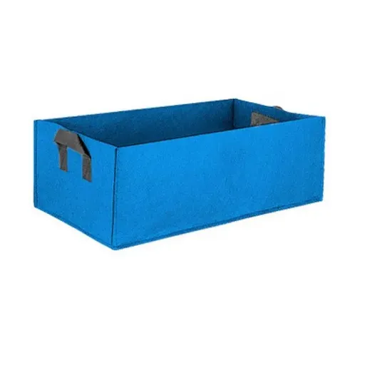 8pcs Felt Rectangular Planting Bags Vegetable Grow Bags Non-Woven Flower Pots - Blue 8pcs-60x30x20