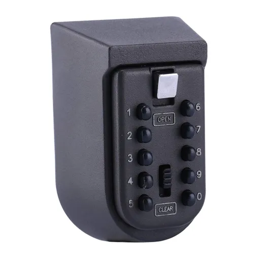 Key Safe Lock Box Wall Mounted, 10-Digital Push Button Combination Key Safe Storage Security Lock Box for Indoors(Wall Mount Type)