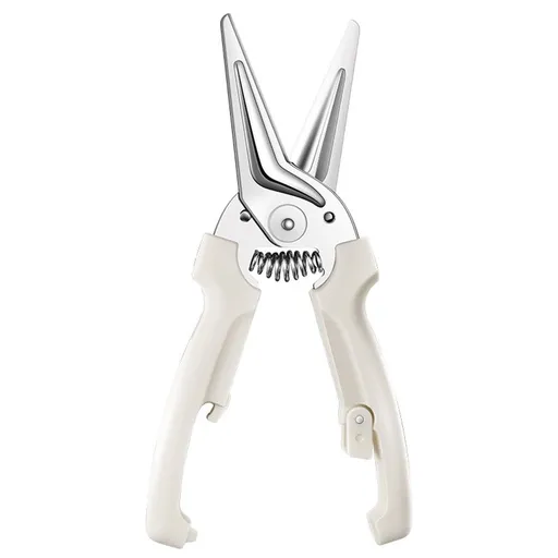 Spring Assisted Stainless Steel Kitchen Shears with Holder - Perfect For Herbs, Floral Trimming and Kitchen Use - Make Cutting Easier For Weak Or Tired Hands