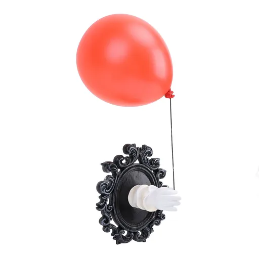 Gothic Resin Wall Art Decoration Ornament 3D Hand Red Ballon Wall Aesthetic Statue for Festive