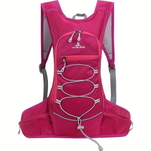 Lightweight Trail Running Hydration Backpack, Cycling Hiking Mountaineering Backpack, Night-Reflective Breathable Design(PINK)