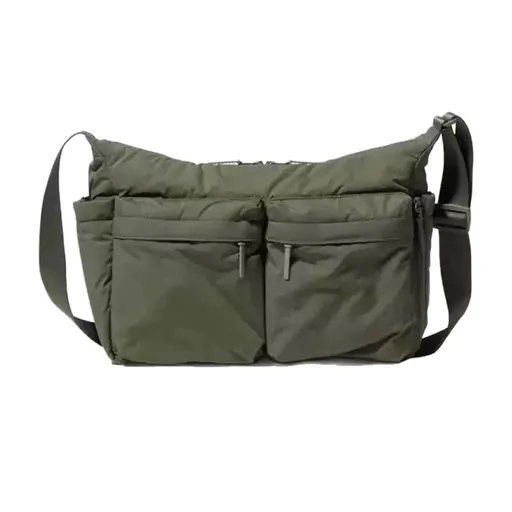 Nylon Messenger Bag Large Crossbody Bag with Multiple Pockets, Vintage Messenger Shoulder Bag for Men Women