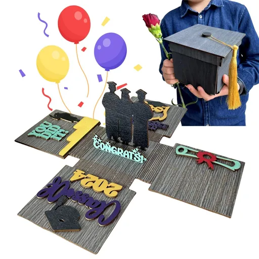 Graduation Gifts - Explosion Gift Box, 2024 Graduation Gifts for Women Men , Class of 2024 Graduation Gifts University