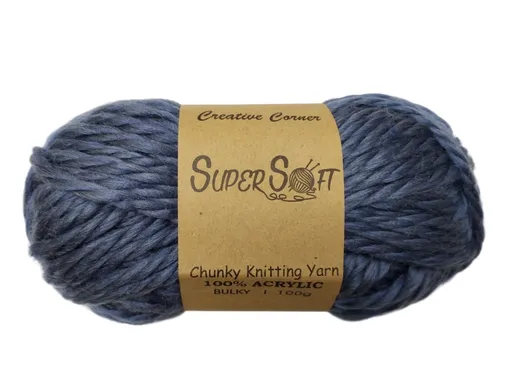 Chunky Yarn 100G Super Soft Acrylic Steel 12 Piece