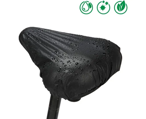 Bicycle Seat Cover, 2pcs Saddle Pad Bicycle, Elastic Waterproof Bicycle Saddle Cover (Black)