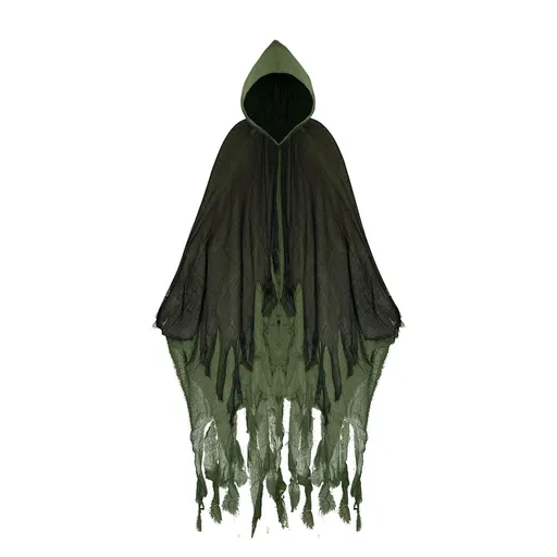 HSX Halloween Zombie Cloak Costume Props Dark green cloak Free size