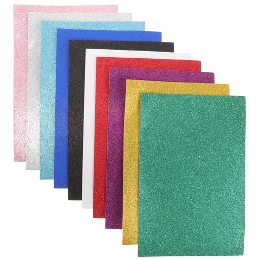 A4 Adhesive Glitter Foam Sheet for Handmade Crafts and Party Decor