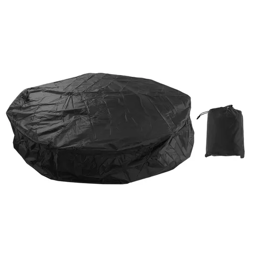 Outdoor Furniture Dust Covers Round Bathtub Cover 190 Silver Polyester Taffeta Hot Tub Waterproof Cover 215x70cm Black