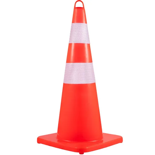 Safety Cones, 10PCS 28\" Traffic Cones, PVC Orange Construction Cones, 2 Reflective Collars Traffic Cones with Weighted Base and Hand-Held Ring Used for Traffic Control, Driveway Road Parking